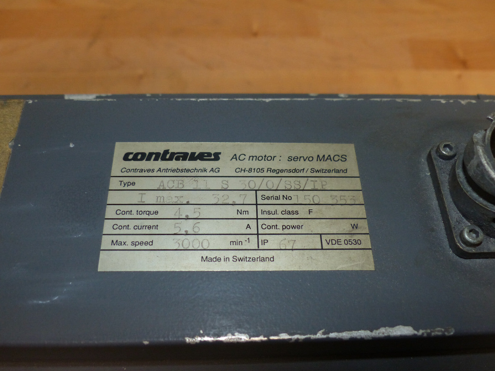 contraves ACB11S30 l 0/SS/IP used s.Bilder