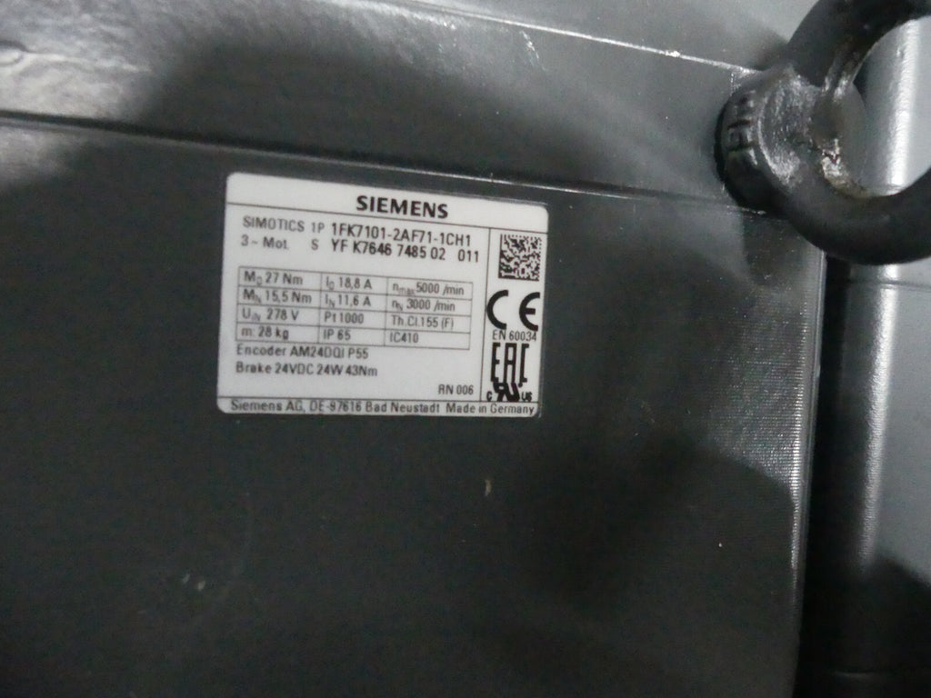 Siemens 3~Servomotor Motor  1FK7101-2AF71-1CH1