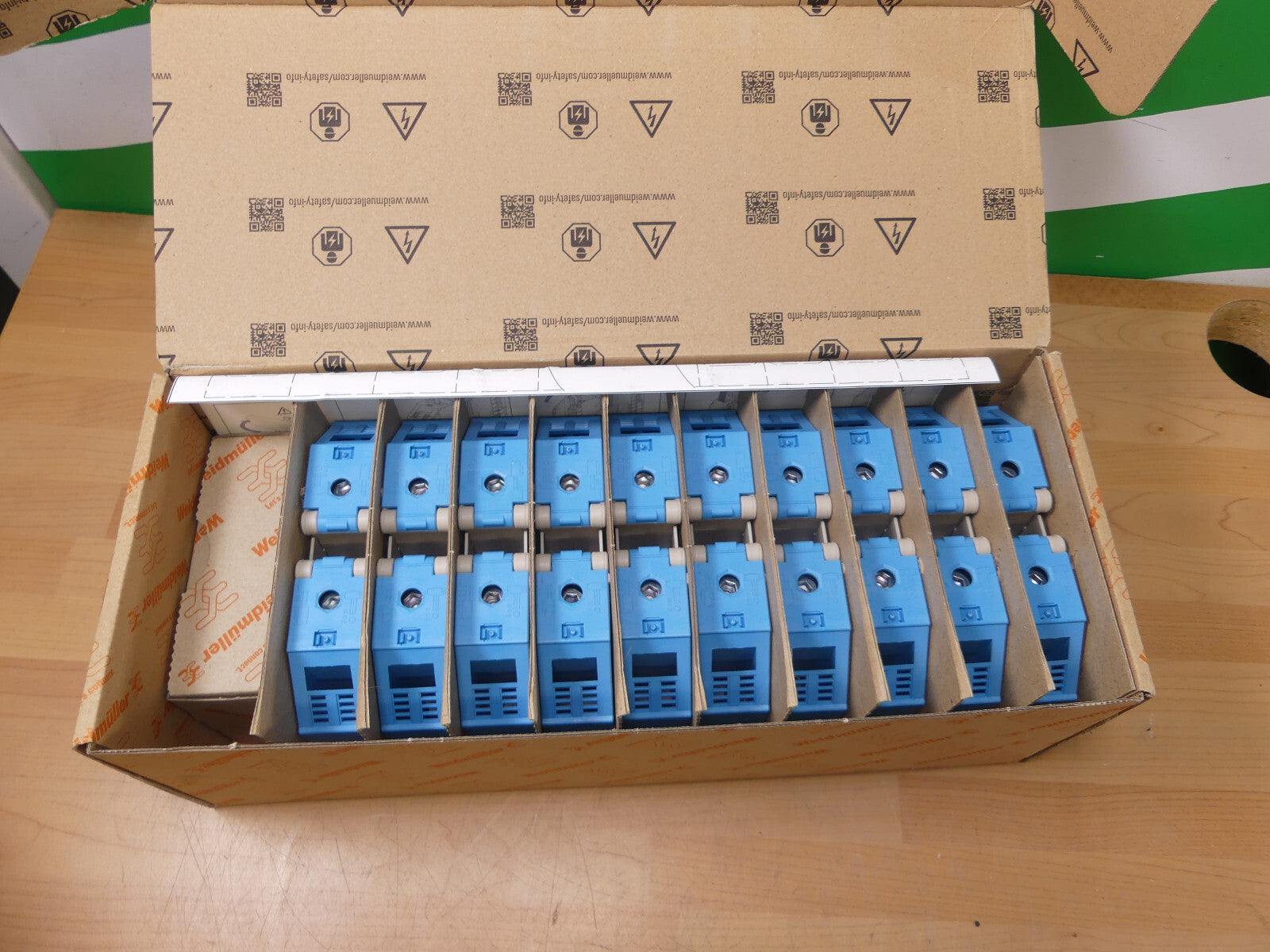 10x Weidmüller WDU 70/95 BL 1024680000 Durchgangsklemme