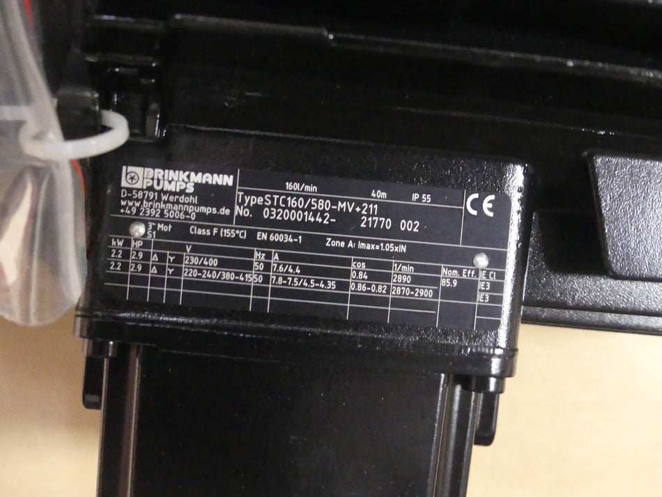 BRINK MANN PUMPS STC160/580-MV+211