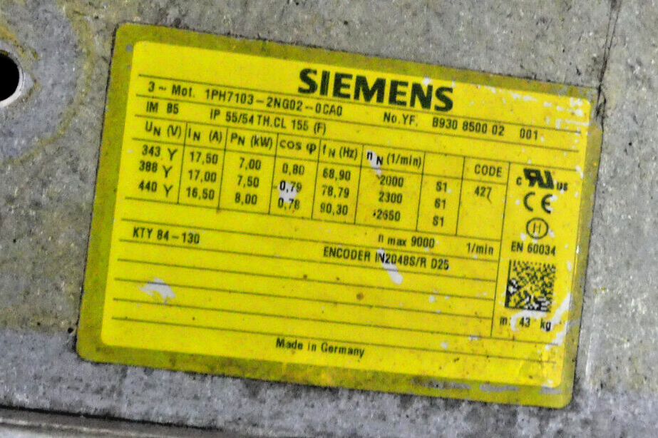 SIEMENS 1PH7103-2NG02-0CA0