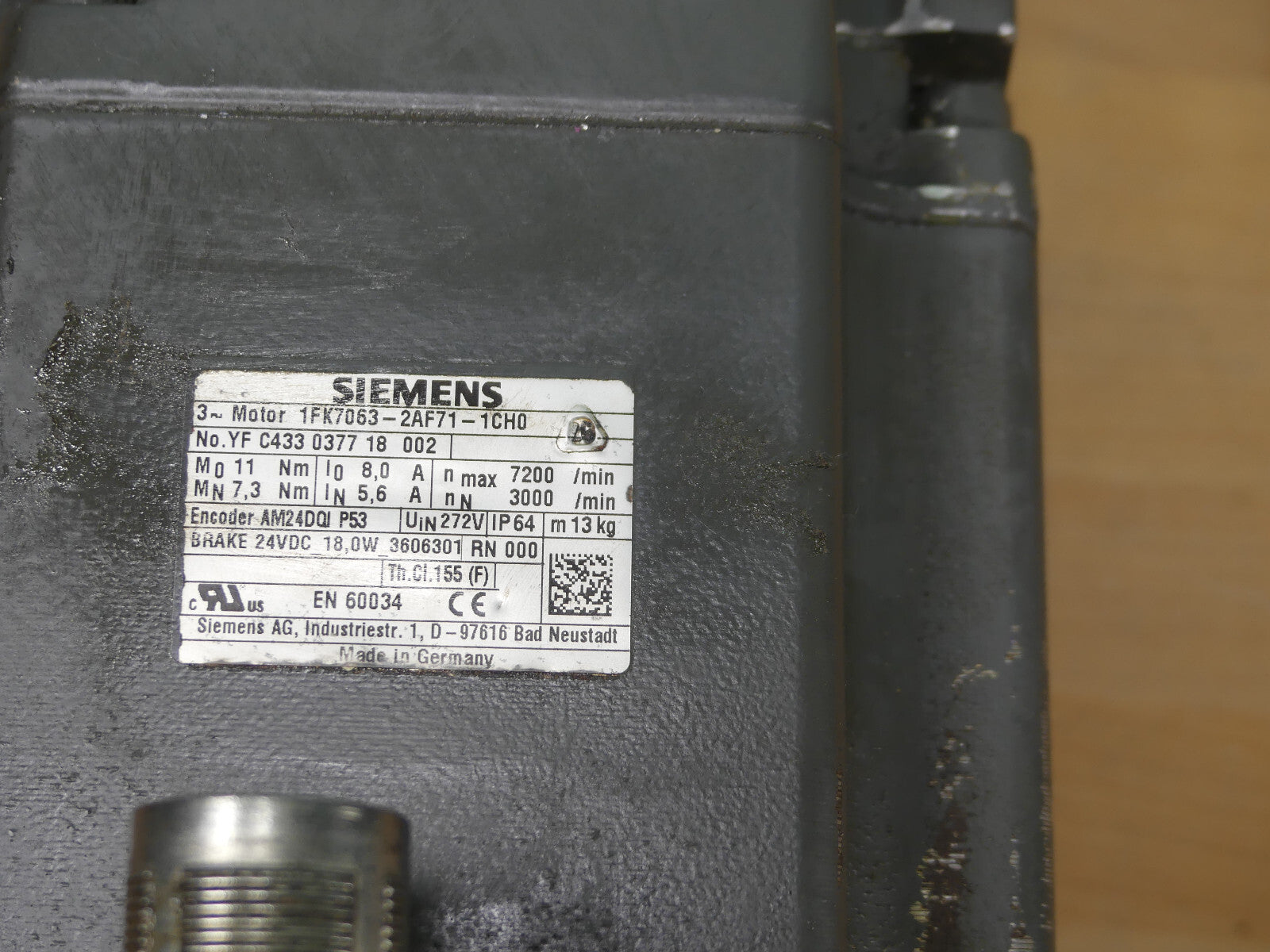 Siemens Simotics S Synchronservomotor 1FK7063-2AF71-1CH0    (s.Bilder)