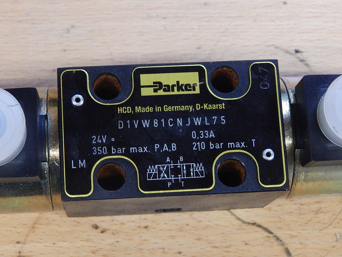 Parker D1VW81CNJW75 Wegeventil direktgesteuert Neuwertig 350 bar