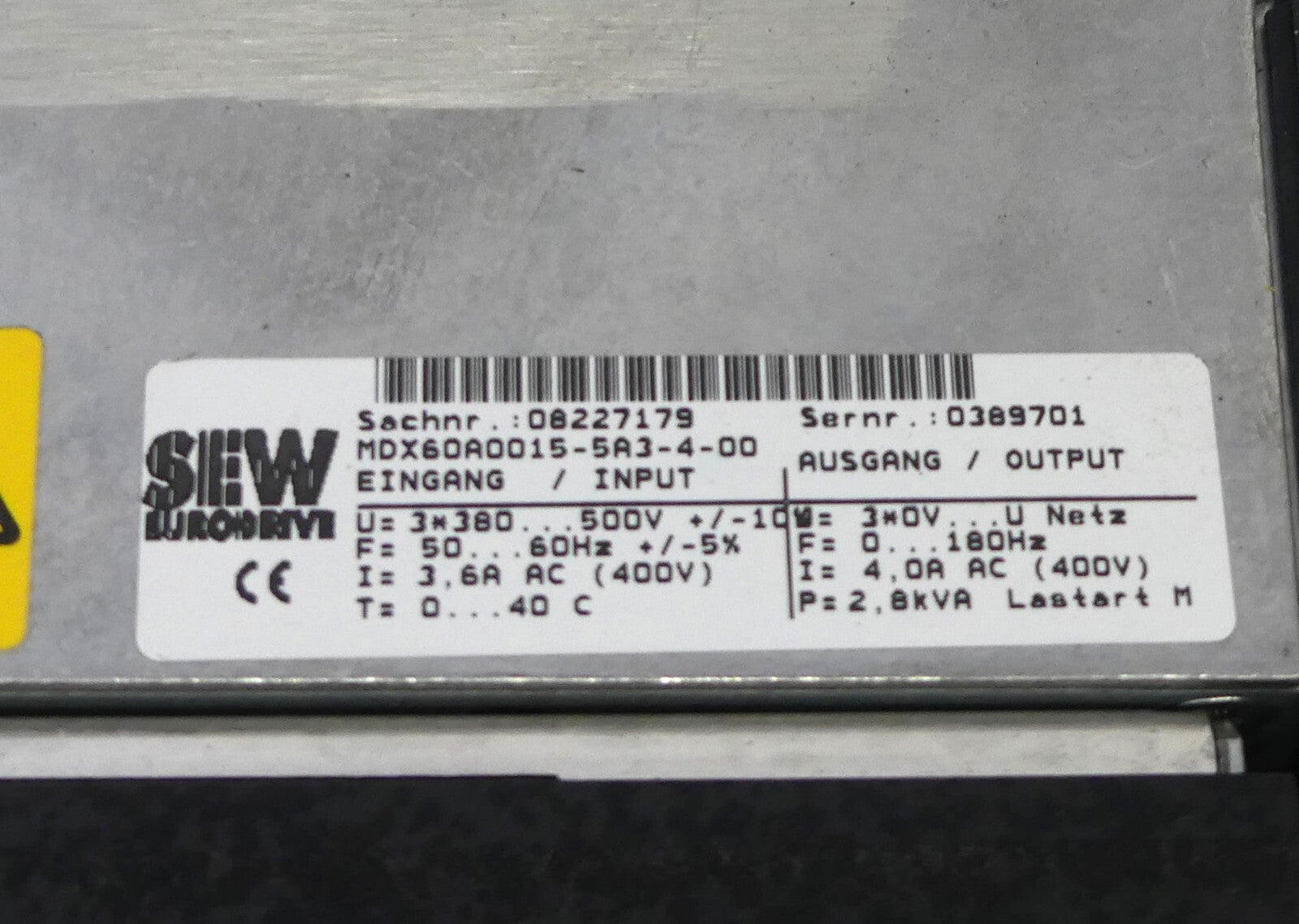 SEW MDX61B0015-5A3-4-00  EURODRIVE