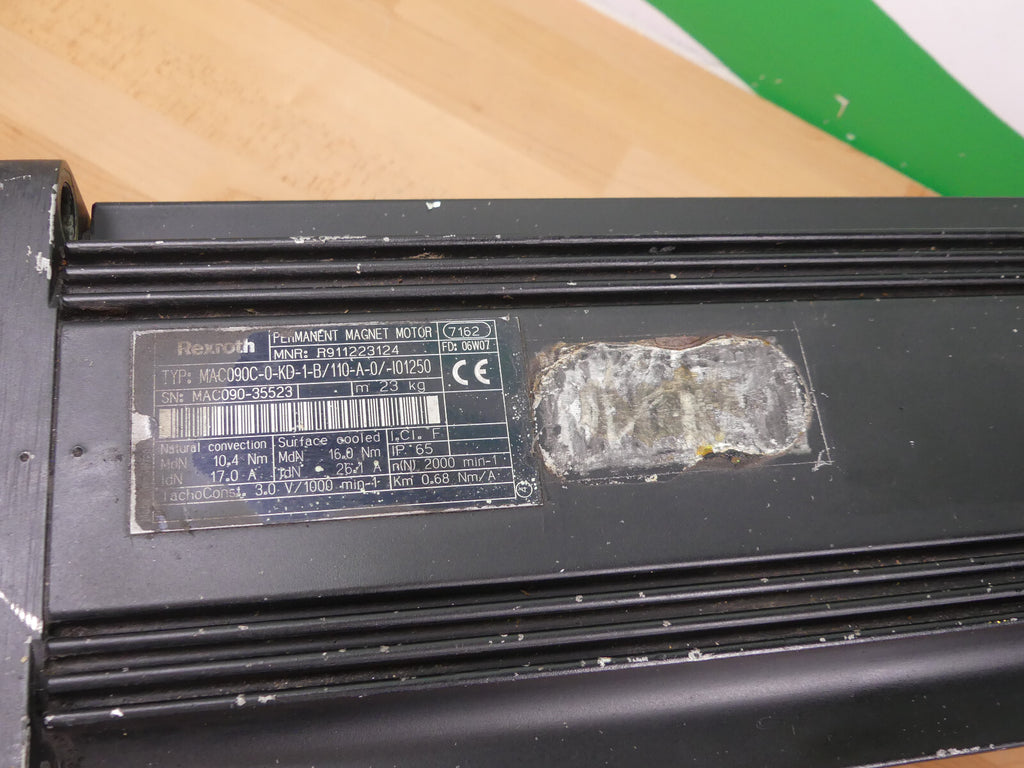 Rexroth Indramat Permanent Magnet Motor MAC090C-0-KD-1-B/110-A-0/-I01250