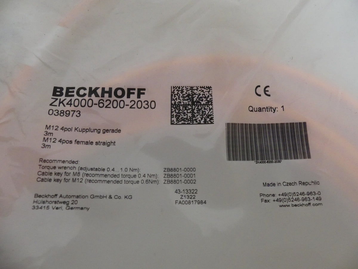 BECKHOFF ZK4000-6200-2030