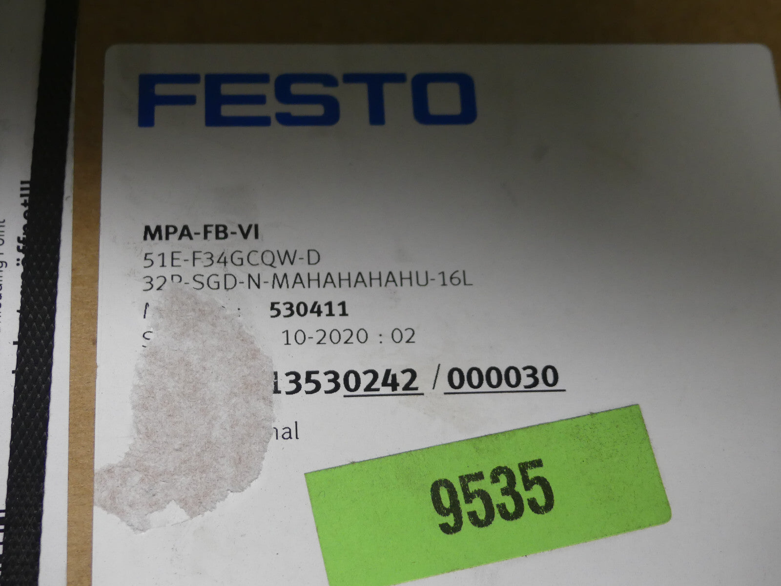 Festo Ventilinsel MPA-FB-VI 530411