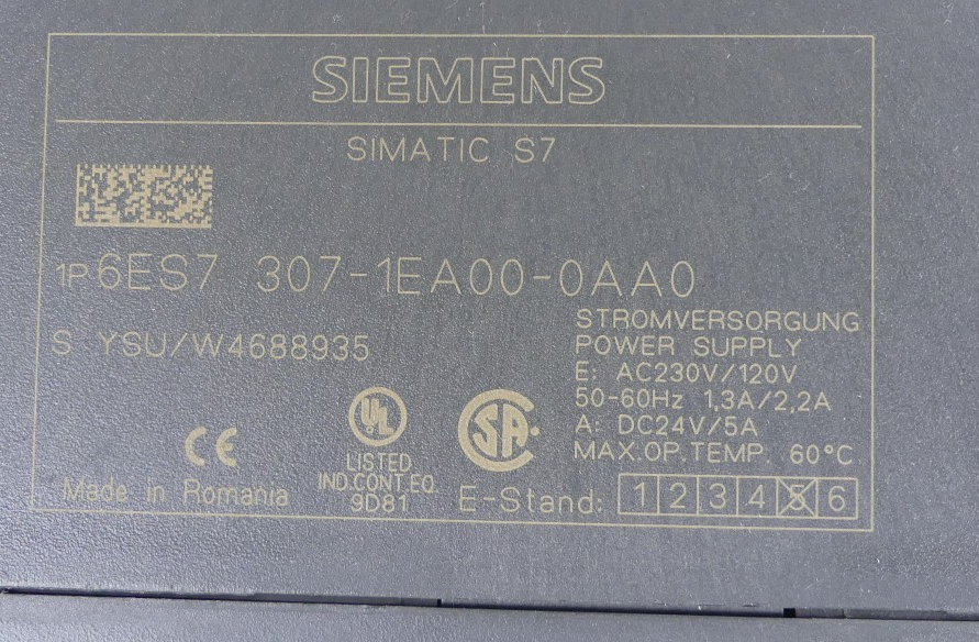 siemens simatic s7 6ES7 307-1EA00-0AA0