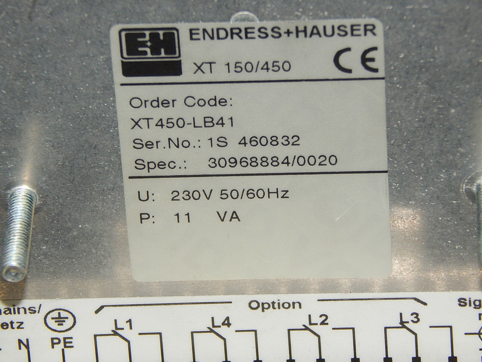  Endress+Hauser Contacter XT450-LB41  XT450LB41 230V 50/60Hz max. 11VA 
