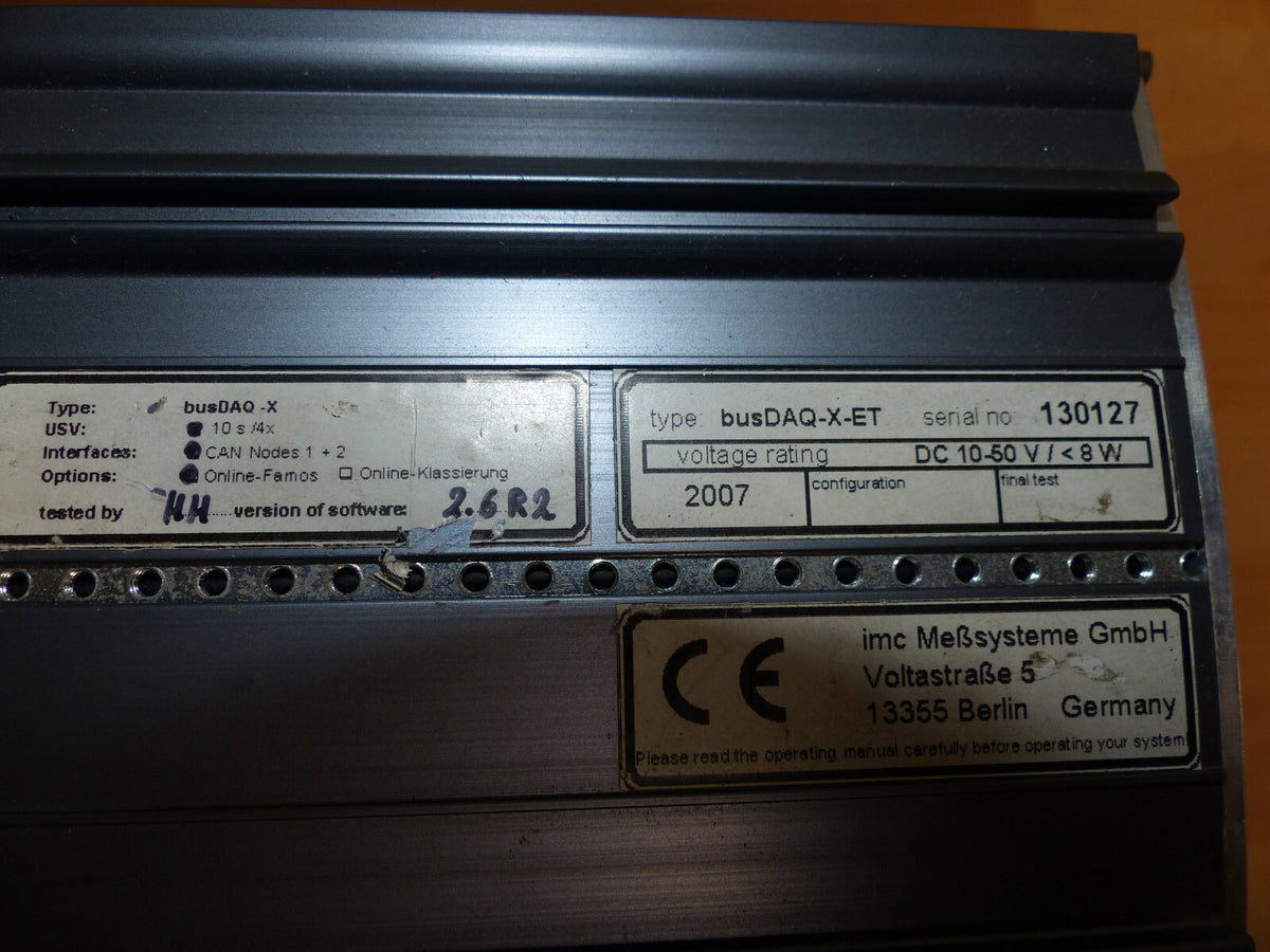 imc Messsysteme busDAQ-X-ET Digital Datalogger + 2GB Compact Flash -used-