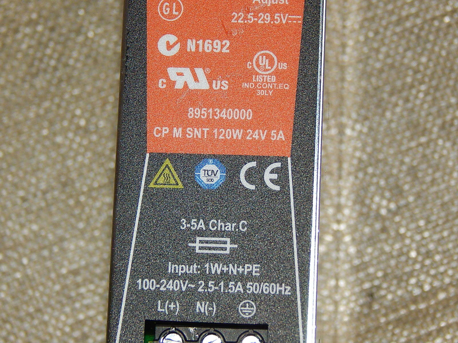 Weidmüller PRO-M  N1692 N1CP M SNT3 120W 24V 5A  Netzteil Power Supply 