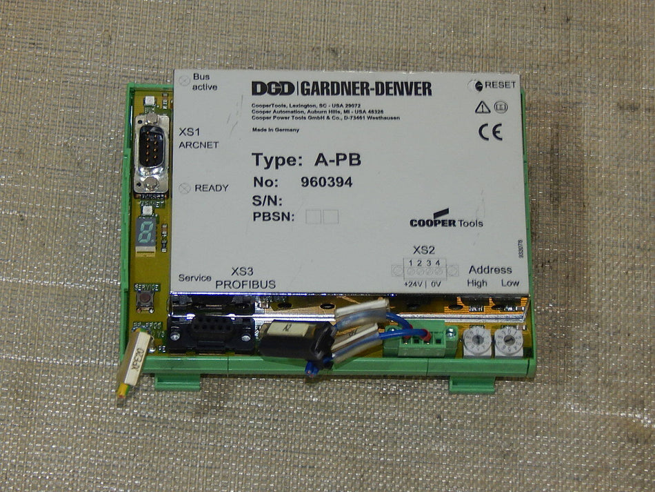  Gardner-Denver A-PB  No: 960394 Profibus Controller  used