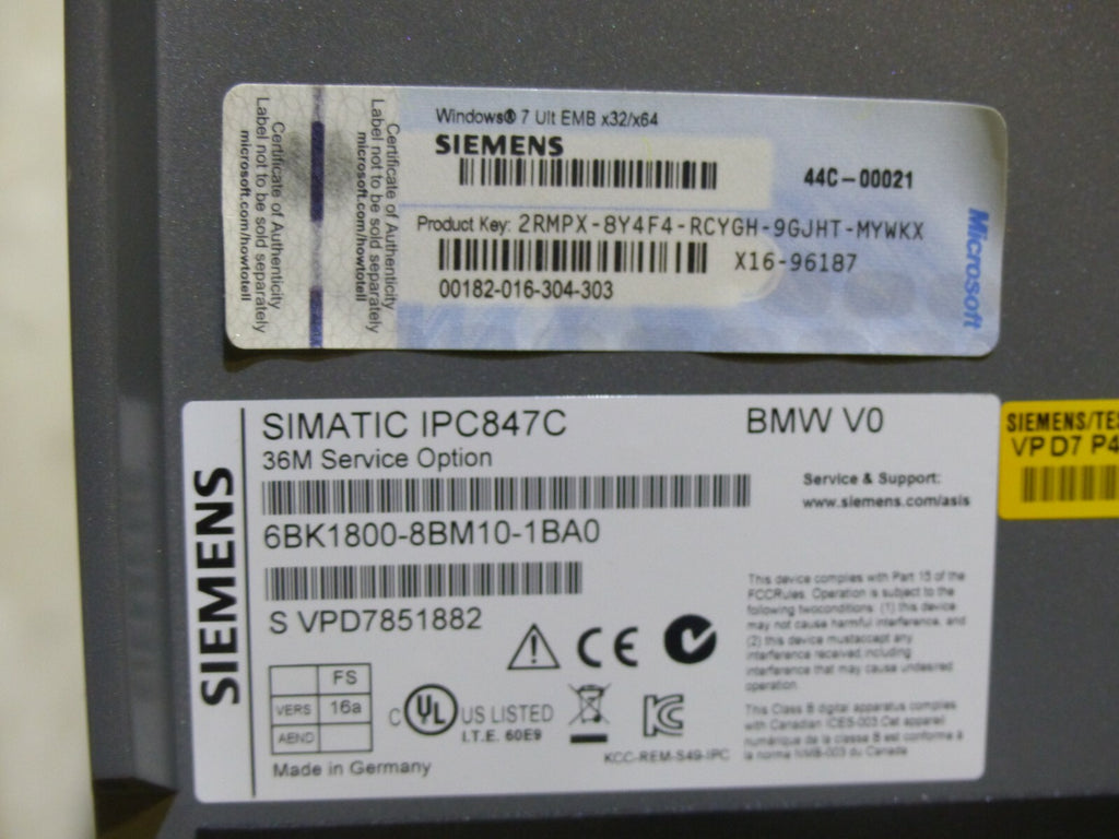 Siemens Simatic Rack PC // 6BK1800-8BM10-1BA0