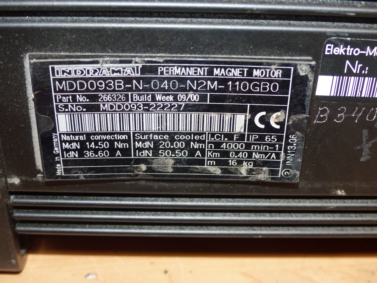 Indramat mdd093b-n-040-n2m-110gb0 used