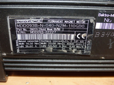 Indramat mdd093b-n-040-n2m-110gb0 used