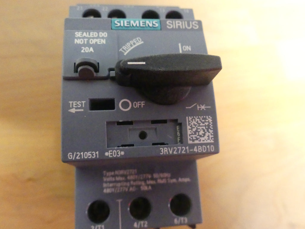 SIEMENS 3RV2721-4BD10   3RV27214BD10 Neue onhepankung