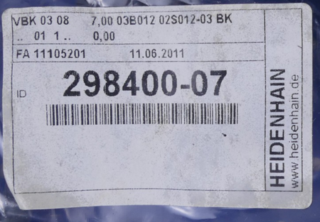 Heindenhain VBK 03 08 7,00 03B012 02S012-03 BK