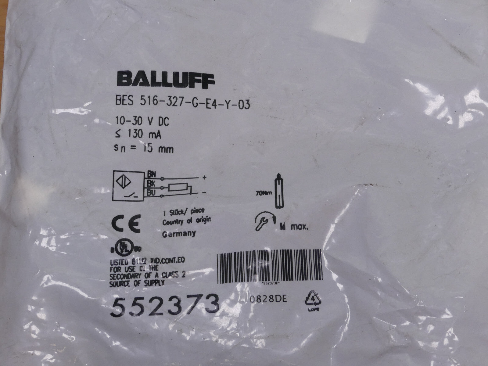 BALLUFF BES 516-327-G-E4-Y-03  BES516-327-G-E4-Y-03