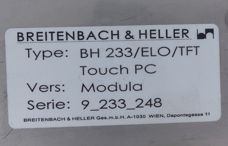 Breitenbach & Heller BH233/ELO/TFT Touch PC