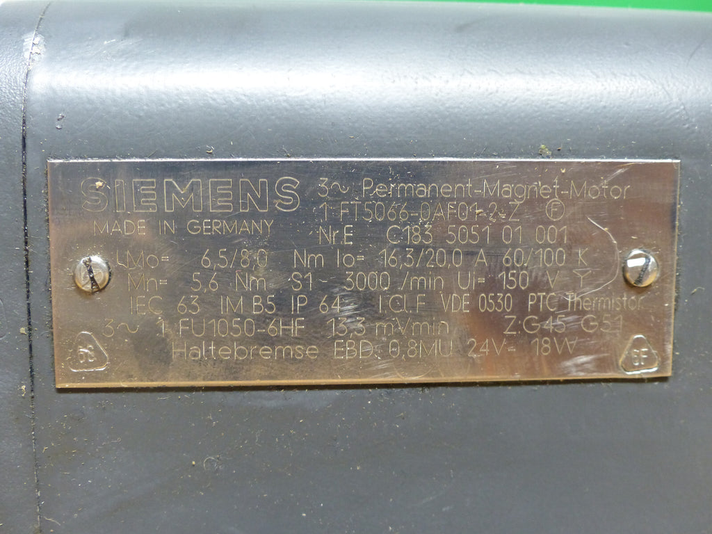 SIEMENS 1 FT5066-0AF01-2-Z mit MAULLUFF Encoder s.Bilder