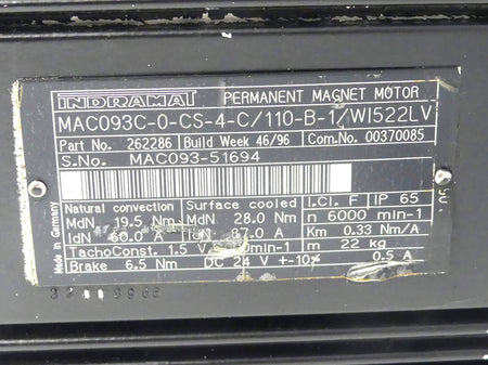 INDRAMAT MAC093C-0-CS-4-C/110-B-1/W1522LV