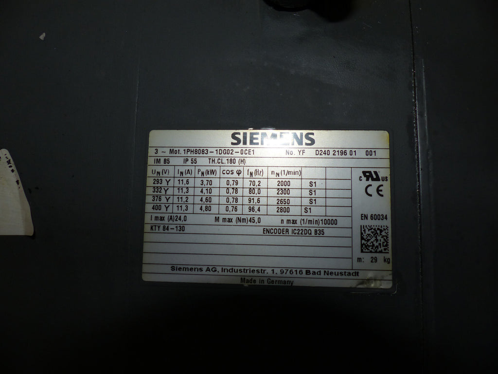 siemens 6ph8083-1dg02-0ce1 used