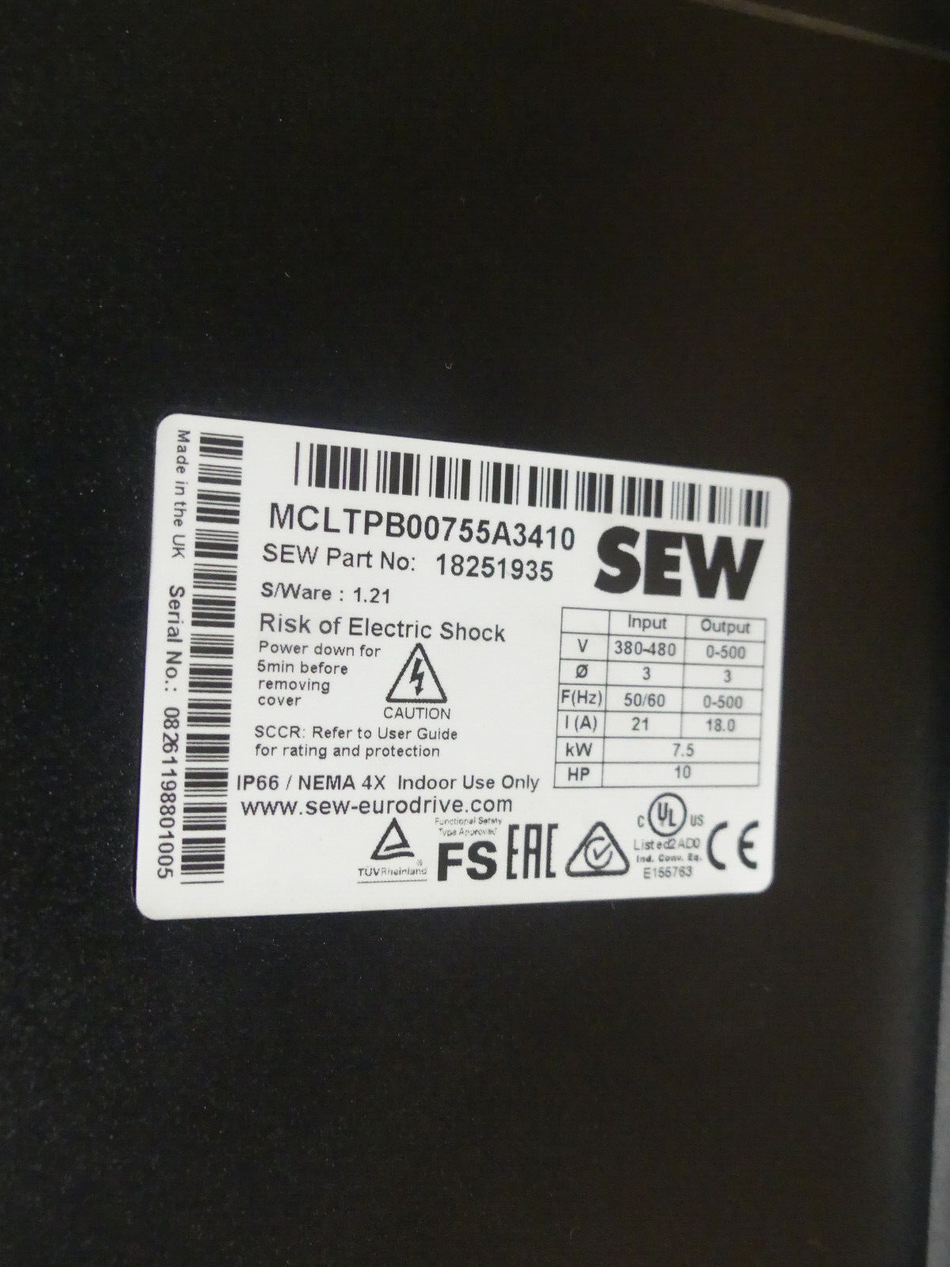 SEW Movitrac® LTP B MCLTPB00755A3410 18251935 7,5kW