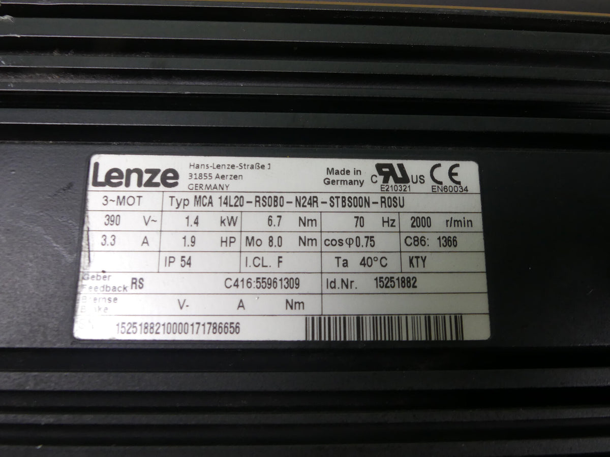 LENZE  MCA 14L20-RS0B0-N24R-STBS00N-R0SU