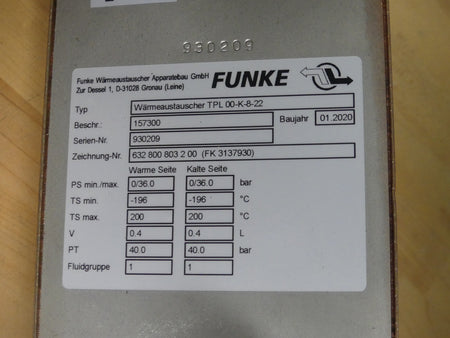 FUNKE WÄRMEAUSTAUSCHER TPL00-K-8-22
