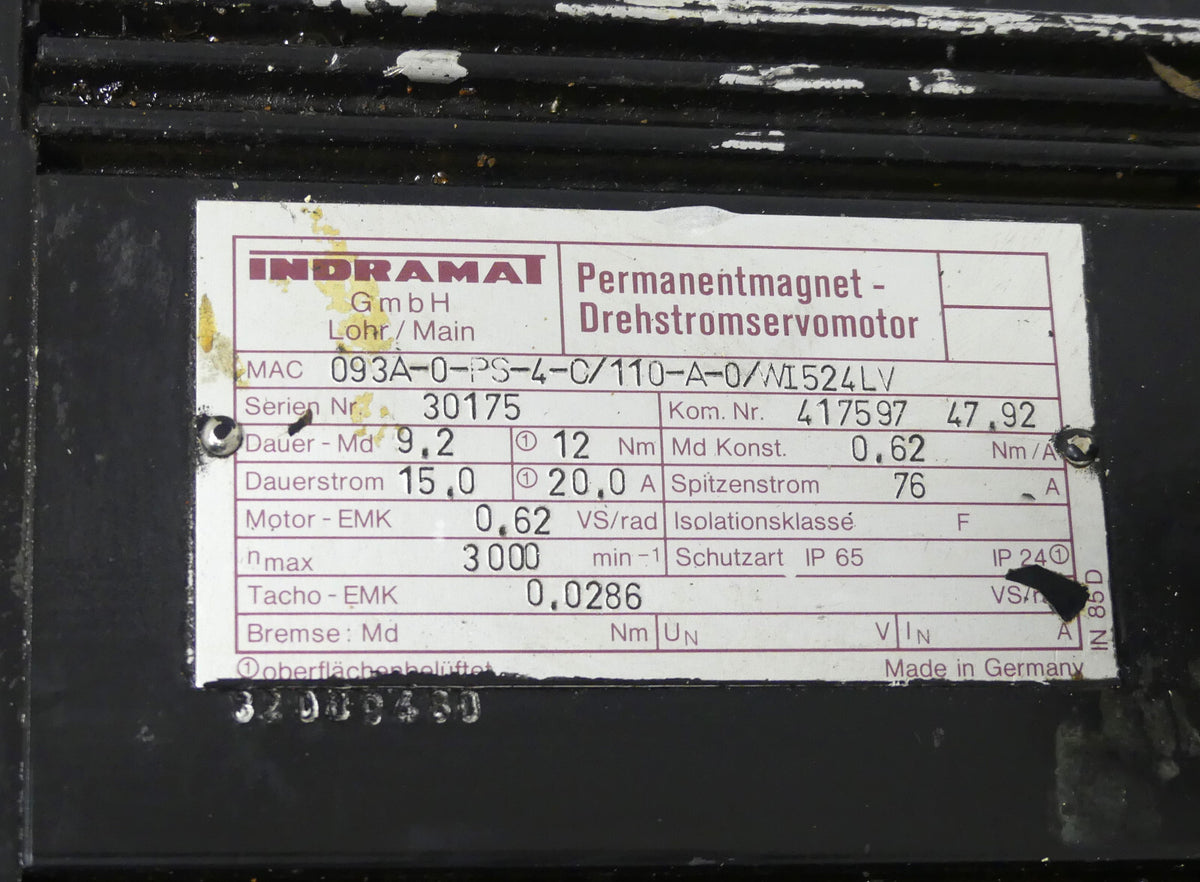 Indramat MAC093A-0-PS-4-C/110-A-0/WI524LV