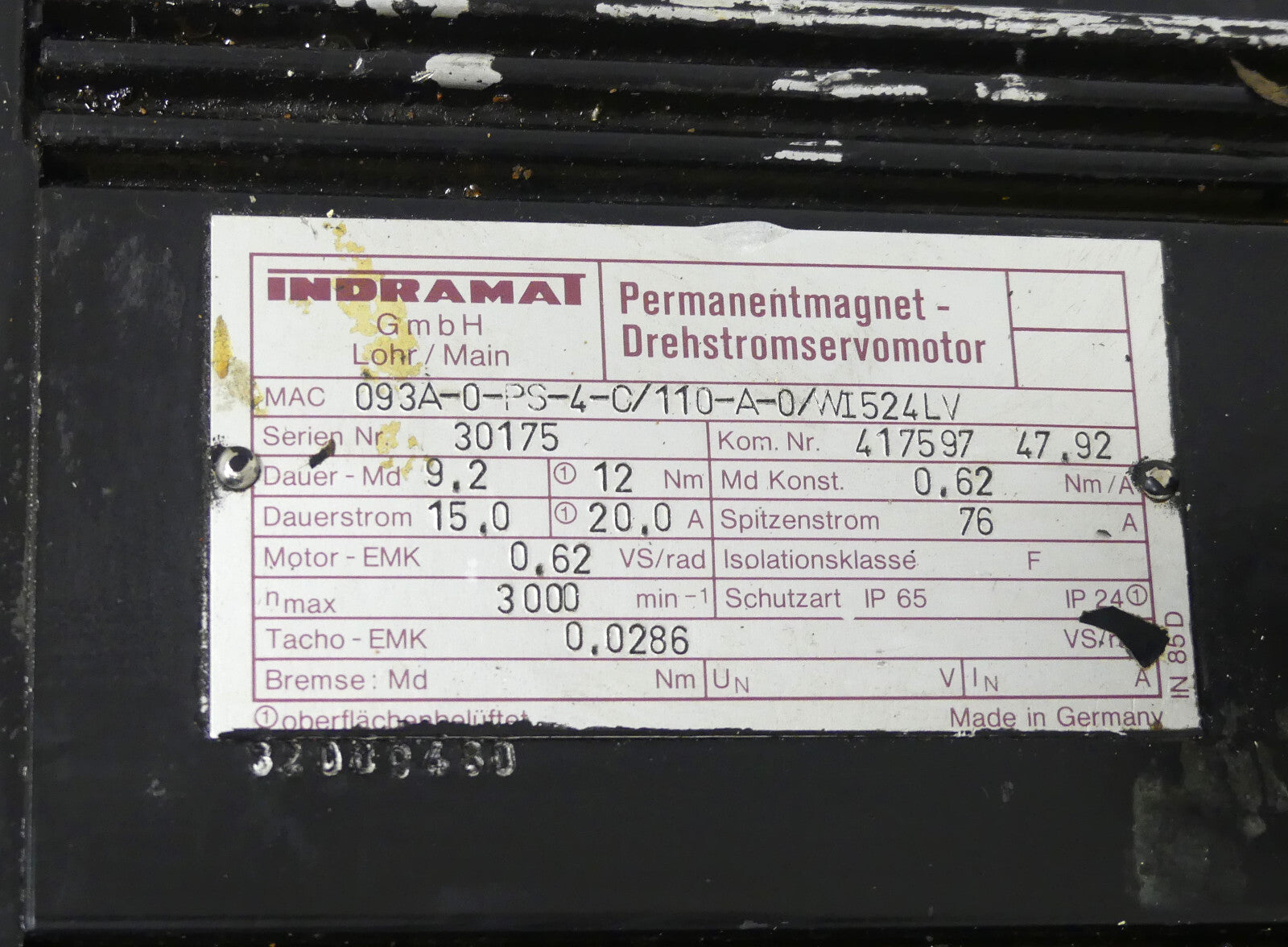 Indramat MAC093A-0-PS-4-C/110-A-0/WI524LV