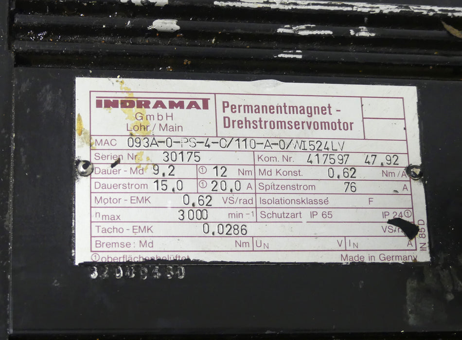 Indramat MAC093A-0-PS-4-C/110-A-0/WI524LV