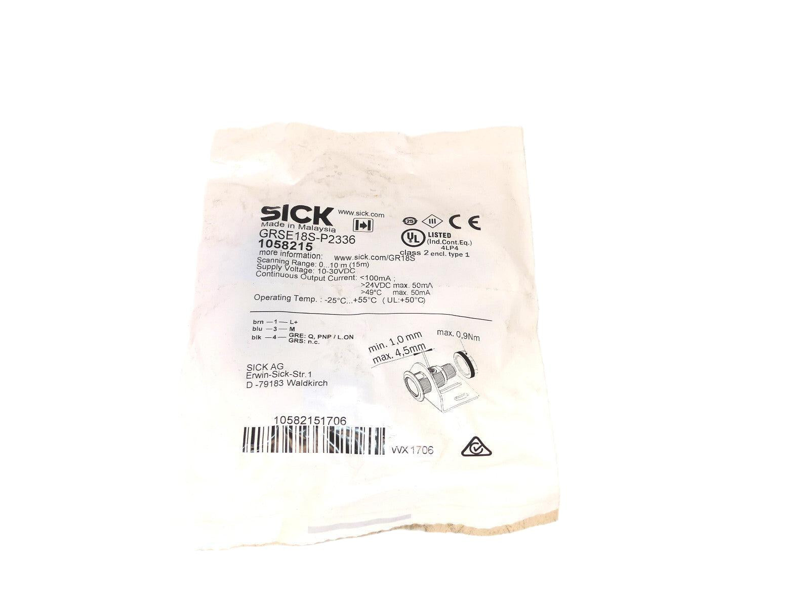 SICK GRSE18S-P2336  EIN packung  2 stück s.Bilder