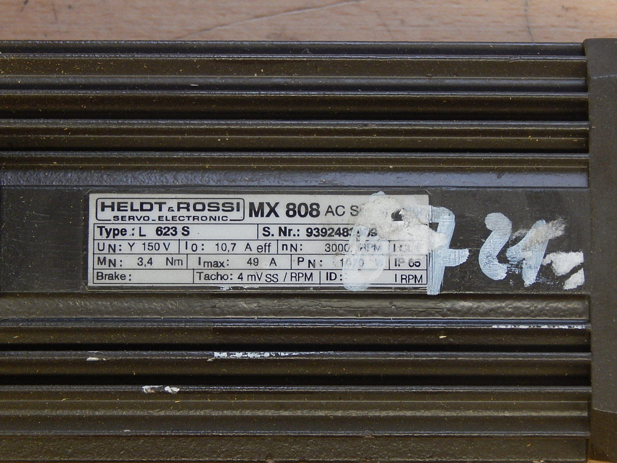 HELDT&ROSSI  MX 808 AC Servo Motor L 623 S  3000 U/min Used