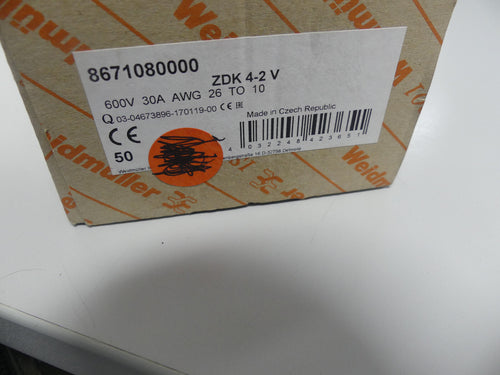 49x Weidmüller ZDK 4-2 V / 8671080000