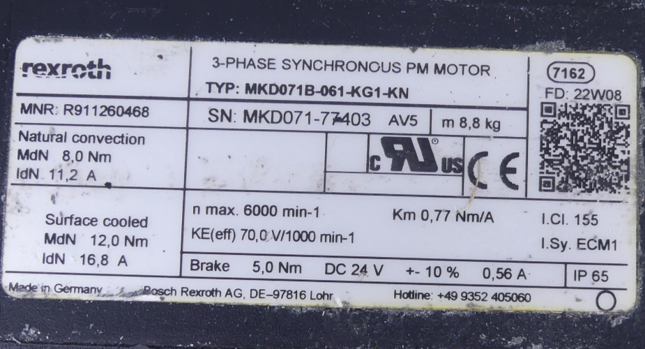 Rexroth MKD071B-061-KG1-KN