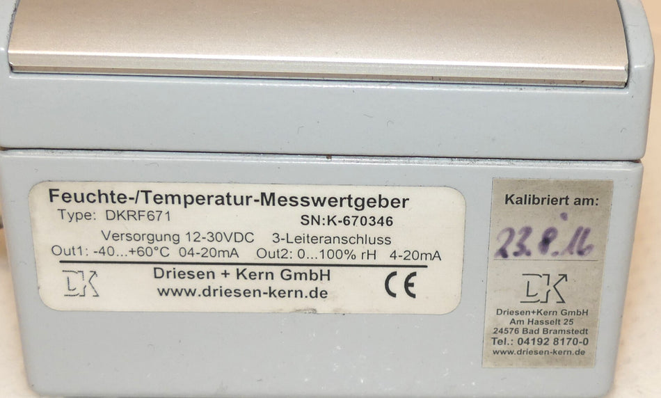 Driesen + Kern DKRF671 Feuchte-/Temperatur Meßwertgeber