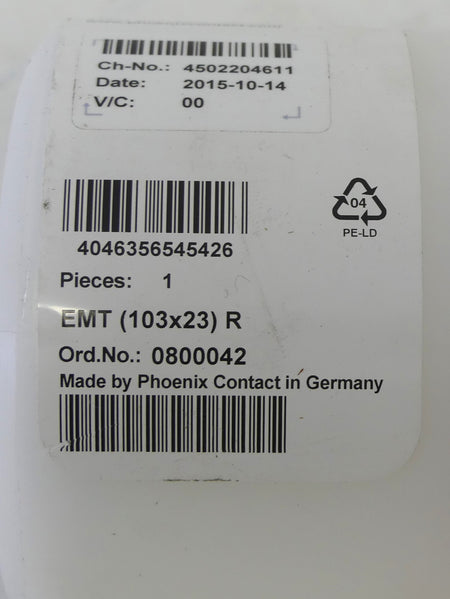 Phoenix Contact Einsteckschild EMT (103X23)R  0800042