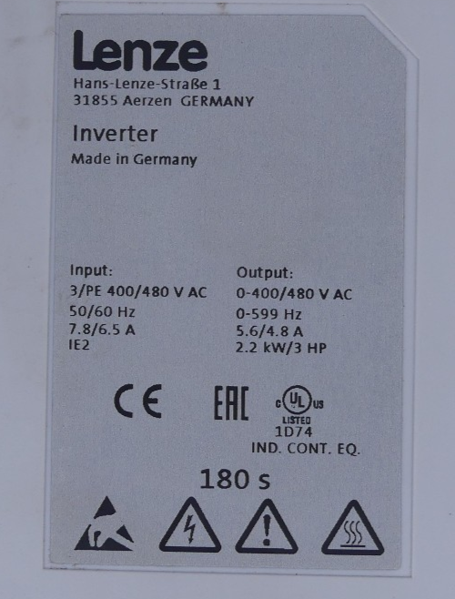 Lenze Inverter I51AE222F100100015