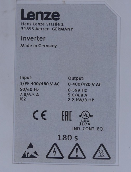 Lenze Inverter I51AE222F100100015