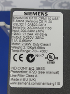 Siemens SINAMICS G110 CPM110 USS  6SL3211-0AB22-2AB1