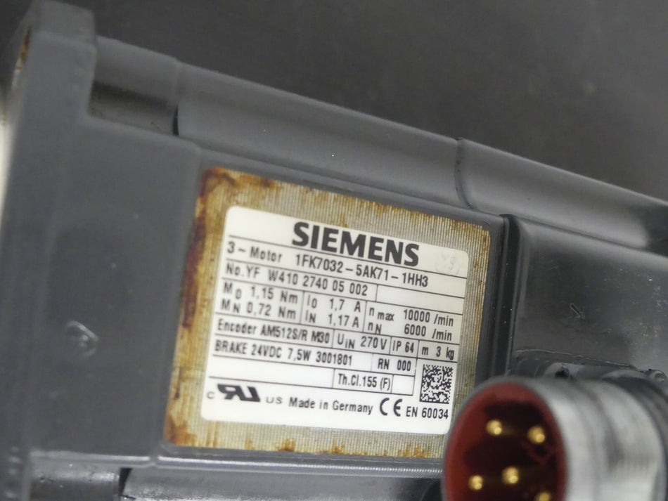 Siemens 1FK7032-5AK71-1HH3   1FK70325AK711HH3