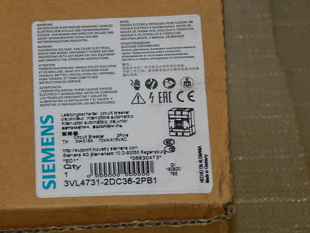 Siemens 3VL4731-2DC36-2PB1 Leistungsschalter unused s. Bilder