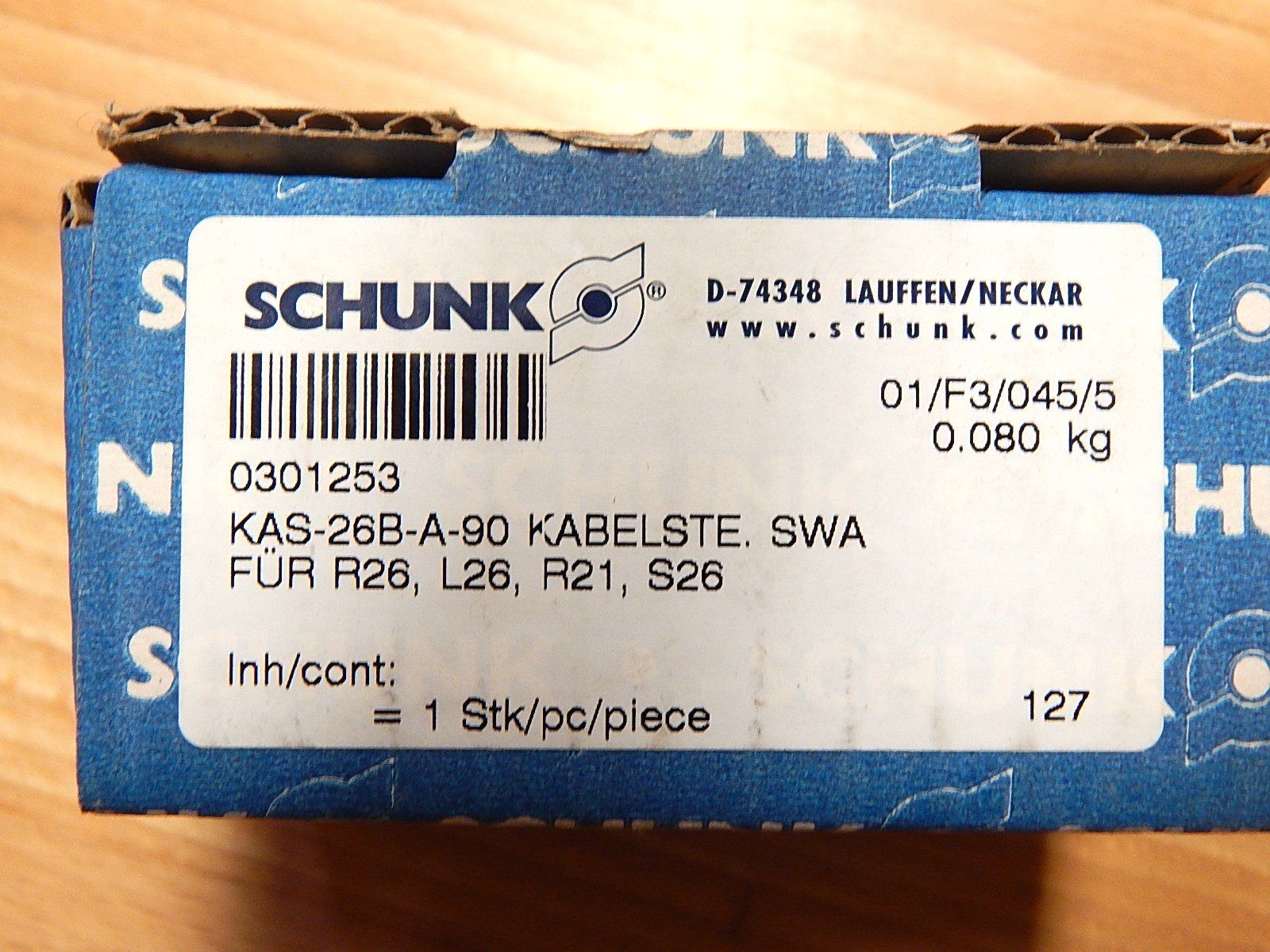 Schunk KAS-26B-K-90 Kabelstecker KAS26BK90 0301252