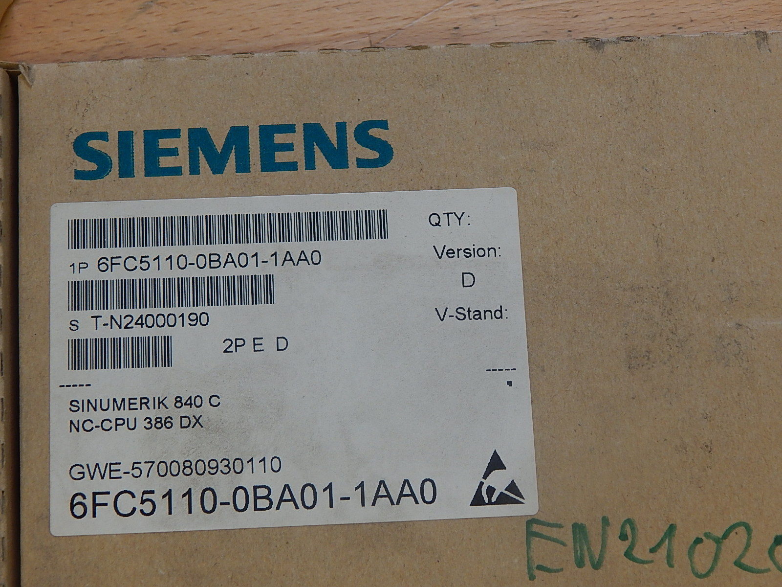 Siemens Sinumerik  6FC5110-0BA01-1AA0 NC CPU-Karte Unbenutzt Siehe Bitte Bilder