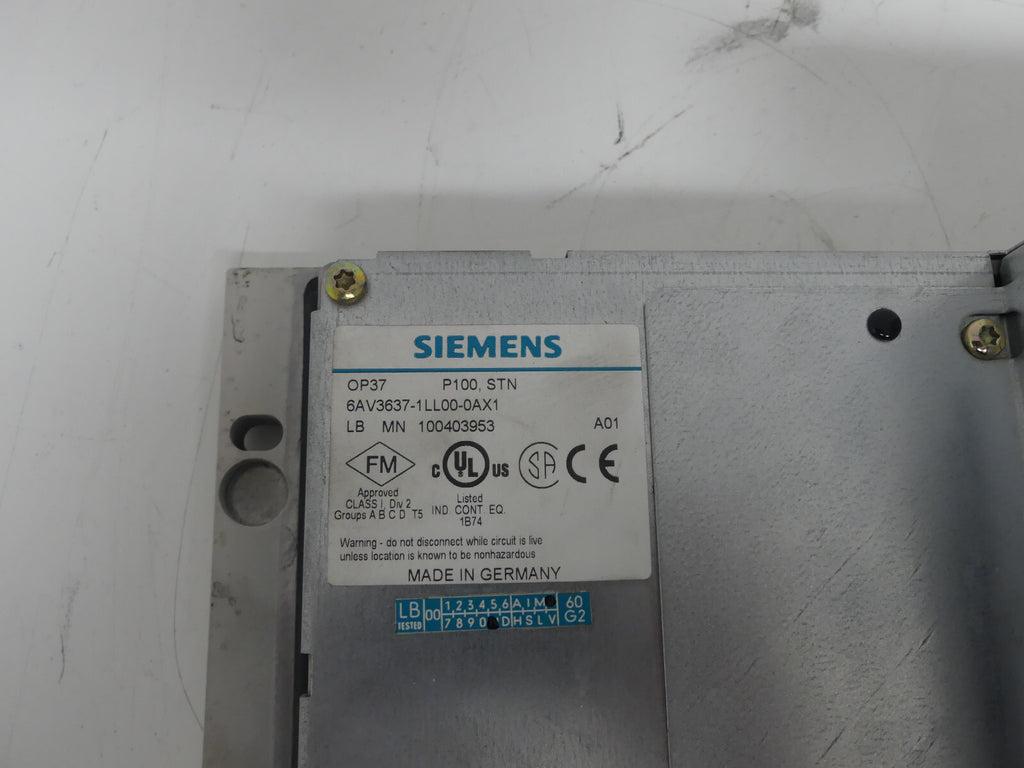 Siemens Simatic OP37 6AV3637-1LL00-0AX1