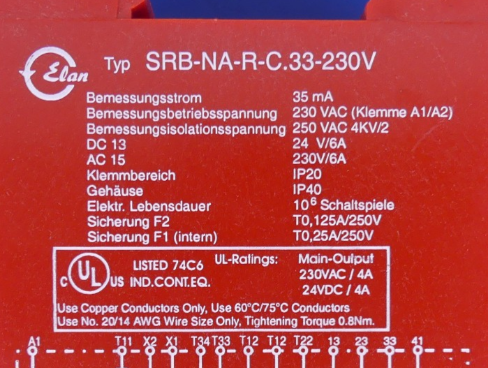 Elan SRB-NA-R-C.33-230V