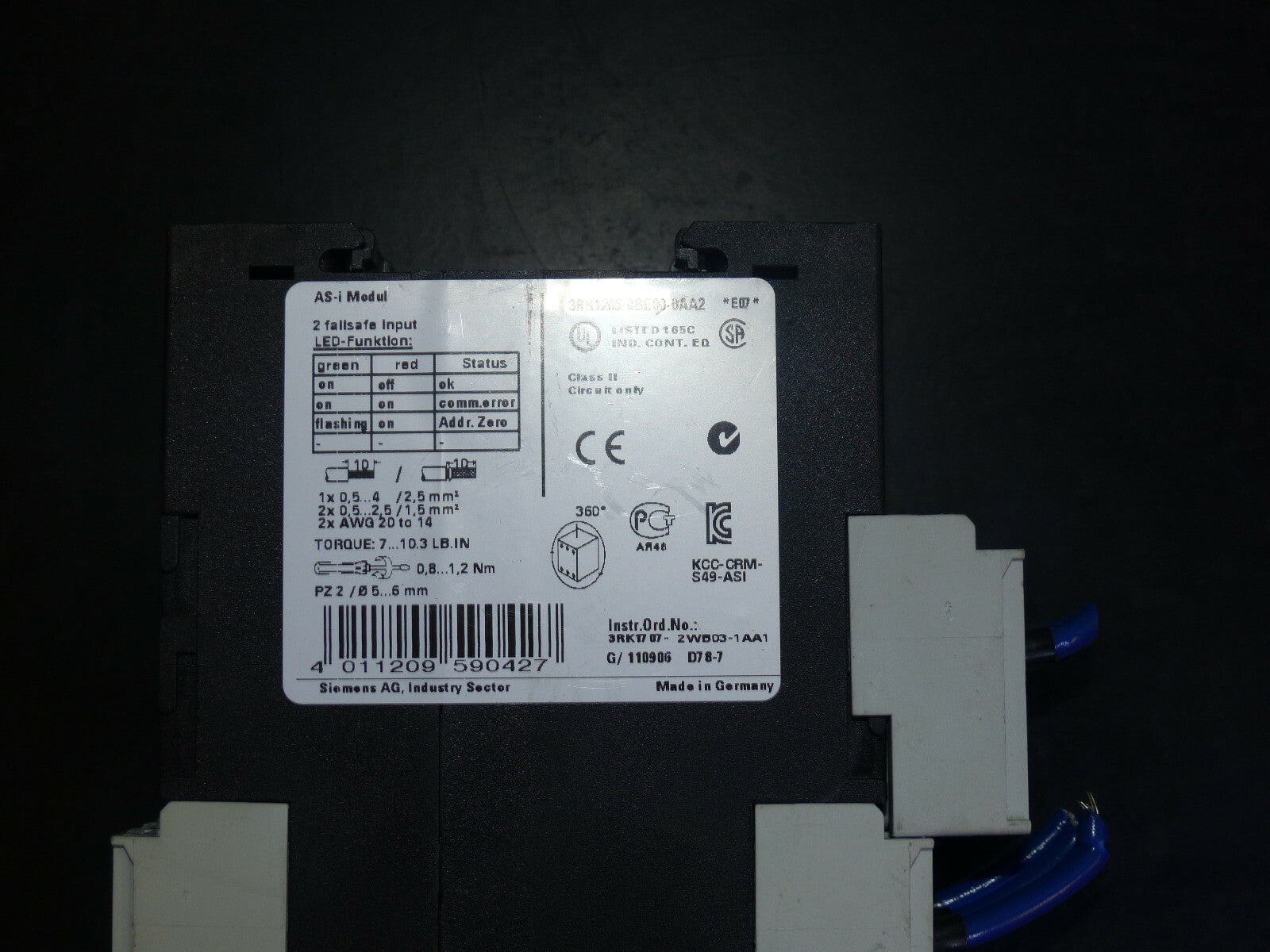 Siemens 3RK1205-0BE00-0AA2