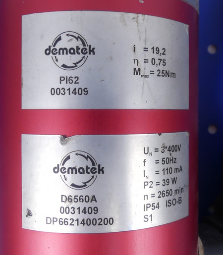 Dematek PI62 0031409 Getriebemotor