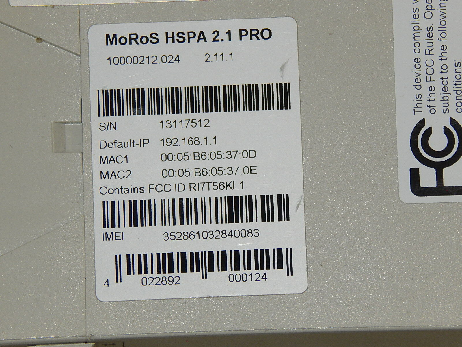 INSYS INS MoRos HSPA 2.1 PRO  10000212.026